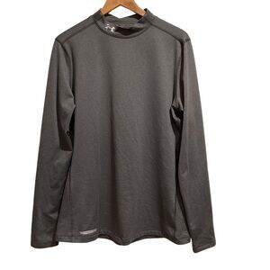 Under Armour Men’s Fitted‎ ColdGear Mock T-shirt Gray Long Sleeve